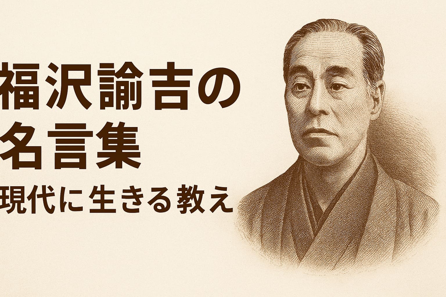 福沢諭吉の名言集と現代に生きる教えを紹介する横長アイキャッチ画像