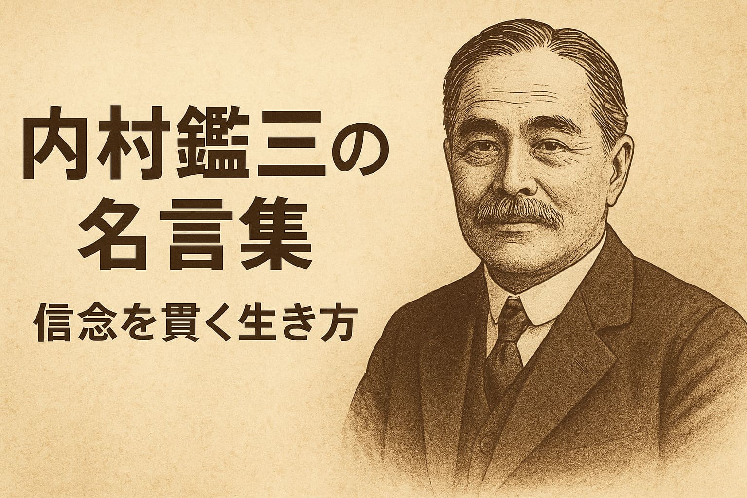 内村鑑三の名言集と信念を貫く生き方を紹介する横長アイキャッチ画像